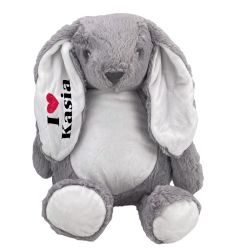 Królik ok. 34 cm z wyciąganym brzuszkiem oraz z nadrukiem... 2