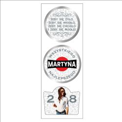 Personalizowana etykieta na alkohol w stylu Martini...