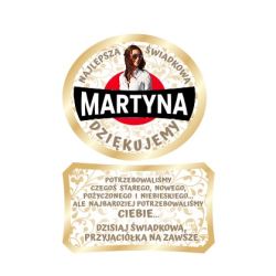 Personalizowana etykieta na alkohol w stylu Martini...