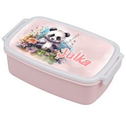 Pudełko na kanapki - śniadaniówka "Panda w kwiatach"-...