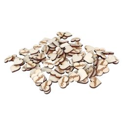 Dekoracyjne malutkie serduszka z napisem "miłość"- piękna...