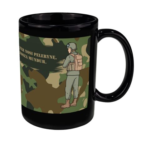 Super duży kubek XXL dla wojskowego " Nie każdy bohater nosi pelerynę, niektórzy noszą mundur"- 450ml.