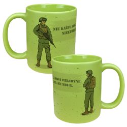 Matowy kolorowy kubek specjalnie dla wojskowego " Nie...