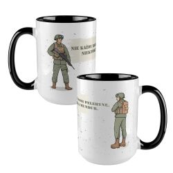 Kubek XXL 450 ml kolorowy dla wojskowego " Nie każdy...