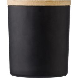 Duża świeczka zapachowa w szklanym słoiczku z bambusowym... 2