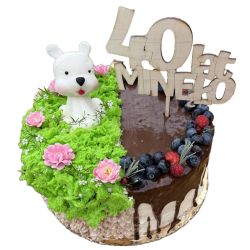 Topper na tort na urodziny - "40 lat minęło"- zmień wiek.