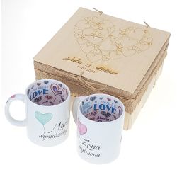 Zestaw kubków 330 ml All You need is love w pudełku - dla...