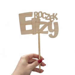 Topper na tort z okazji roczku - Roczek z imieniem.