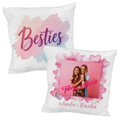 Dwustronna pluszowa poduszka "Besties" - z imionami i...
