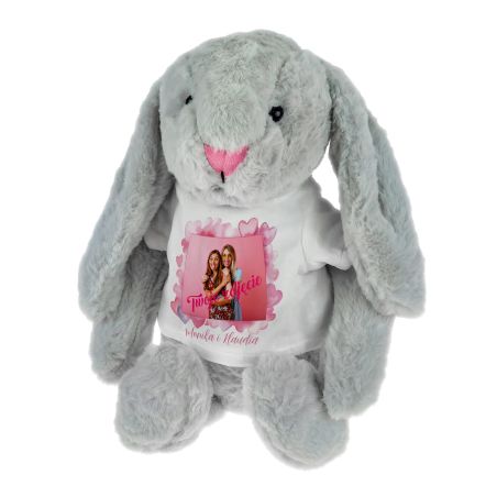 Królik ze zdjęciem oraz imionami przyjaciółek "Besties" - maskotka ok. 39 cm - świetny prezent..