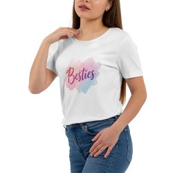 Koszulka damska taliowana "Besties"- watercolor- dla...