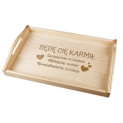 Taca z grawerem specjalnie dla bliskiej osoby " Będę Cię...