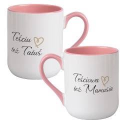 Zestaw kubków kawowych dużych kolorowych- "Teściowa też... 2