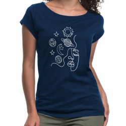" Galaktyka wzór 2" - koszulka (nietoperz) damska.