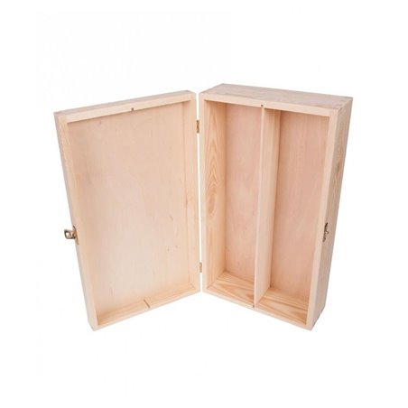 Skrzynka z grawerem dla młodej pary na 2 wina lub 2 kieliszki na wino.