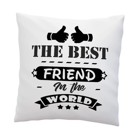 Poduszka z grafiką "The best friend"- fajny prezent dla przyjaciela.