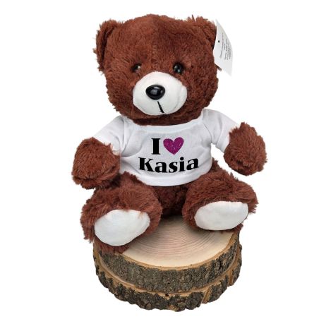 Miś Pluszowy „I ❤️ + imię” – Uroczy prezent prosto z serca! 🧸❤️