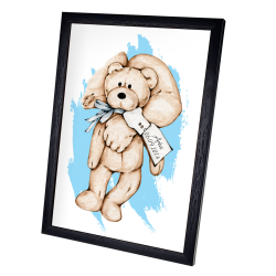 Ramka z małą rączką szpitalną opaską i datą urodzenia –... 2