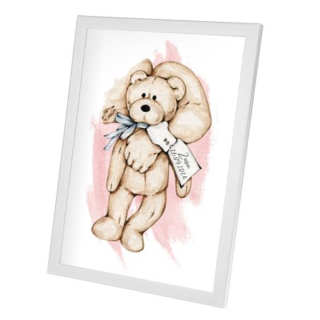 Ramka z małą rączką szpitalną opaską i datą urodzenia – wyjątkowa pamiątka na całe życie! 👶💖