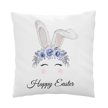 🐰🌸 Poszewka wielkanocna z uszami królika i wianuszkiem – Uroczy akcent świąteczny! 🥚✨