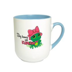 🐸☕ Żabi kubek kawowy „Bez kawy nie kumam” – bo rano...