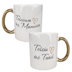 Zestaw kubków "Teściowa też mamusia" & "Teściu też tatuś"❤️☕
