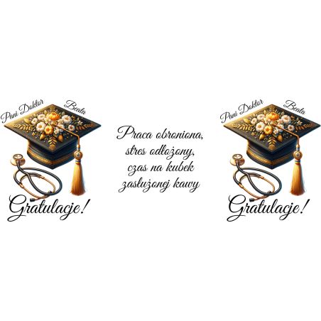 🎓 Kubek gratulacyjny dla magistra, inżyniera lub doktora – z personalizacją 🎓