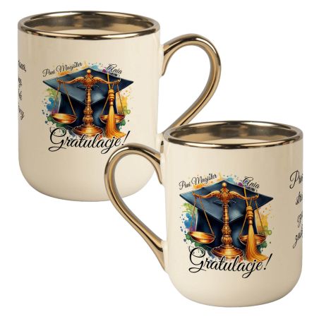 Kubek personalizowany na obronę – Gratulacje dla Magistra, Inżyniera lub Doktora 🎓☕