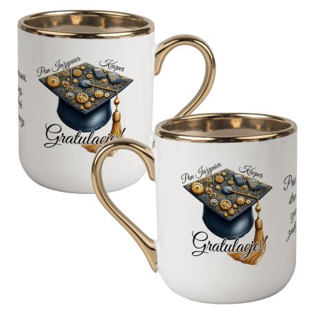 Kubek personalizowany na obronę – Gratulacje dla Magistra, Inżyniera lub Doktora 🎓☕
