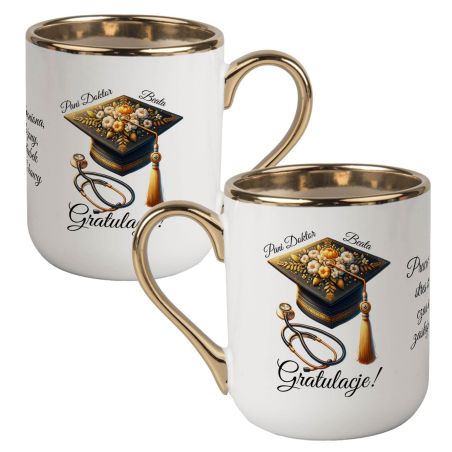 Kubek personalizowany na obronę – Gratulacje dla Magistra, Inżyniera lub Doktora 🎓☕