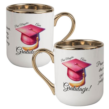 Kubek personalizowany na obronę – Gratulacje dla Magistra, Inżyniera lub Doktora 🎓☕