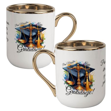 Kubek personalizowany na obronę – Gratulacje dla Magistra, Inżyniera lub Doktora 🎓☕