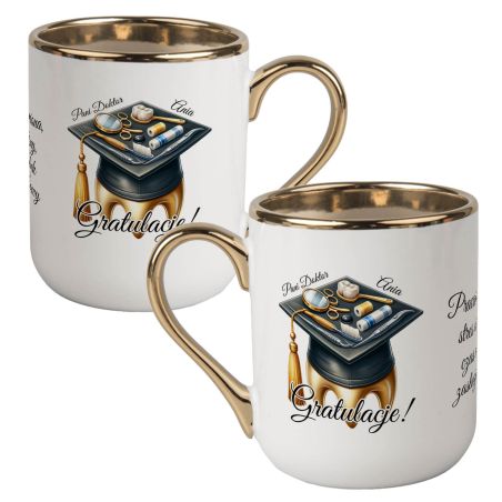 Kubek personalizowany na obronę – Gratulacje dla Magistra, Inżyniera lub Doktora 🎓☕