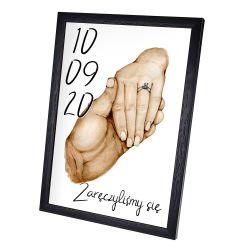 💍 Personalizowana Ramka "Zaręczyliśmy się" 💑