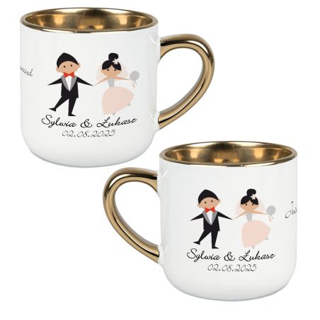 Zestaw kubków dla Młodej Pary 400 ml – Idealny prezent na ślub, rocznicę