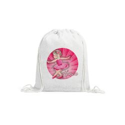 Personalizowany worek-plecak z baletnicą i imieniem dziecka 2