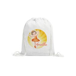 Personalizowany worek-plecak z baletnicą i imieniem dziecka 2