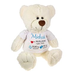 Miś z okazji narodzin dziewczynki - metryczka -... 2