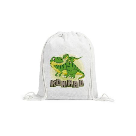 Worek dla przedszkolaka - dinozaury różne wzory - personalizowany - zmień imię.