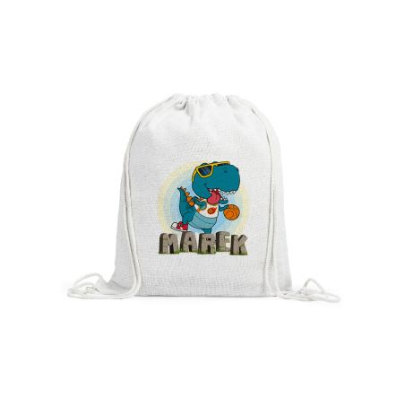 Worek dla przedszkolaka - dinozaury różne wzory - personalizowany - zmień imię.