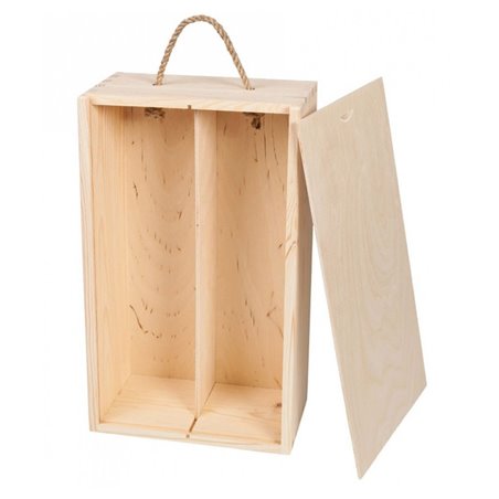 Skrzynka z grawerem dla młodej pary na 2 wina lub 2 kieliszki na wino.