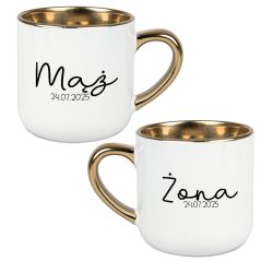 Zestaw kubków „Mąż & Żona” z personalizacją - prezent na...