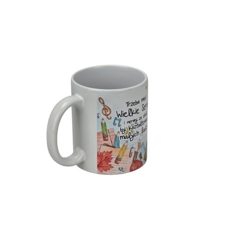 Kubek z dedykacją dla nauczyciela – „Wielkie Serce i nerwy ze stali”