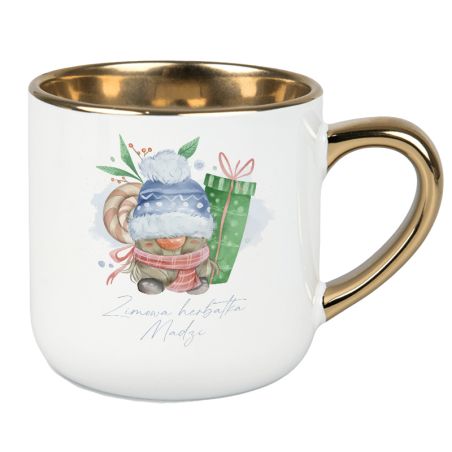 Personalizowany kubek świąteczny "Zimowa herbatka Madzi" – 400 ml