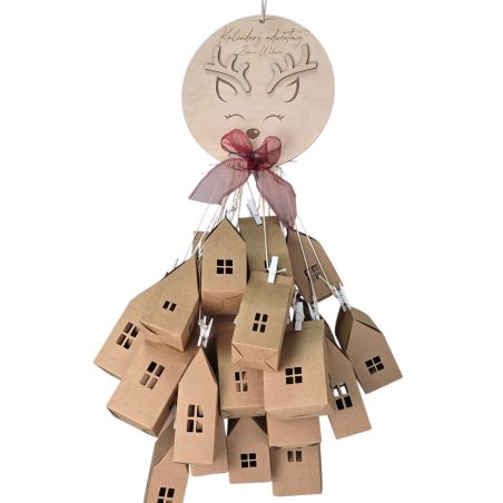 Personalizowany Kalendarz Adwentowy z domkami lub baza Kalendarza