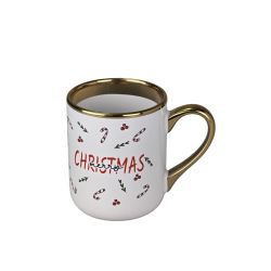 Świąteczny kubek "Merry Christmas" z eleganckim złotym...