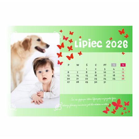 Foto kalendarz ze zdjęciami.