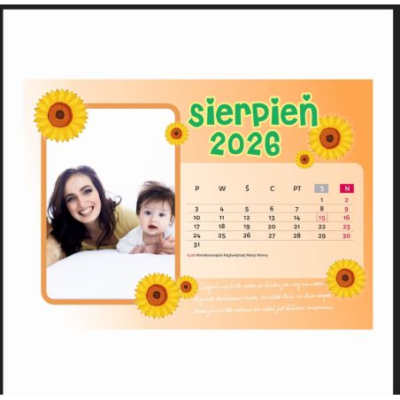 Foto kalendarz ze zdjęciami.