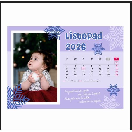 Foto kalendarz ze zdjęciami.