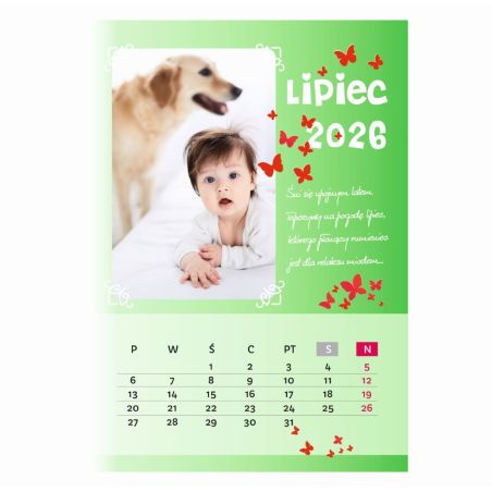 Foto Kalendarz ze zdjęciami specjalnie dla babci i dziadka - wzór 5.